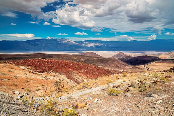 Vibrantly colored landscape in Death Valley National Park