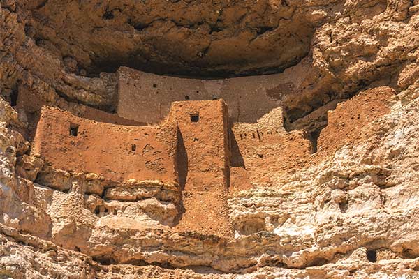 Ancient cliff dwellings at Montezuma Castle, Camp Verde, AZ