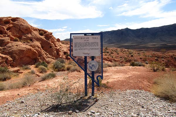 Arrowhead Trail, Nevada Historical Marker, Valley of Fire photo by Ken Lund