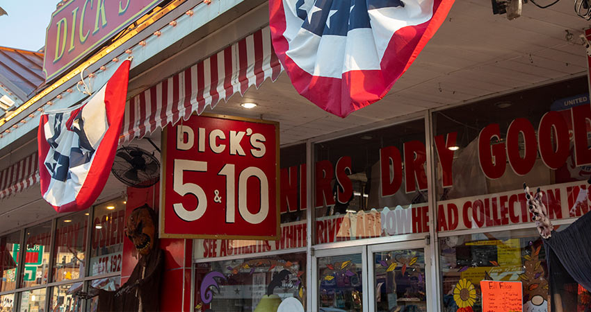 Dick's 5&10 in Historic Downtown Branson is one of the last five-and-dime stores still operating in the U.S. today.