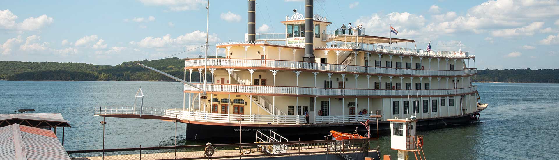 Showboat Branson Bell docked on Table Rock Lake, Branson, MO.