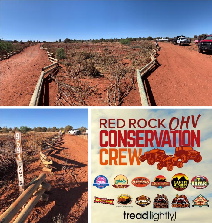 Sedona’s Red Rock OHV Conservation Crew (RROCC), a coalition of Pink Jeep and other local industry partners, teams up with Tread Lightly! to promote responsible off-road recreation.