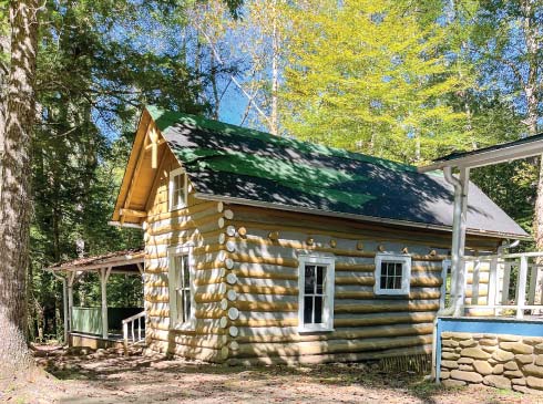 Newly restored cabins in Daisy Town, Elkmont Ghost Town, Smoky Mountains.