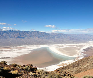 View of Death Valley Salt Flats from Dante's View overlook.