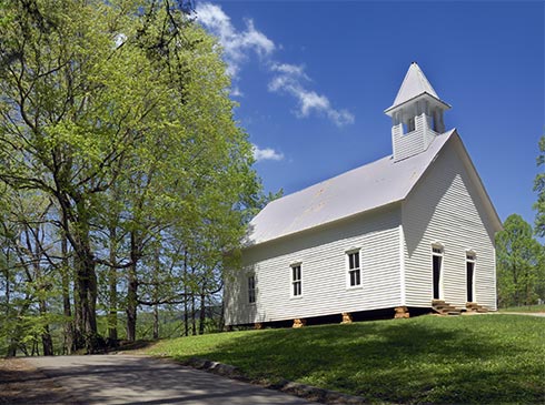 The Methodist Church in Cades Cove, TN was built by J.D. McCampbell, a blacksmith and carpenter, for $115 USD in 1902.